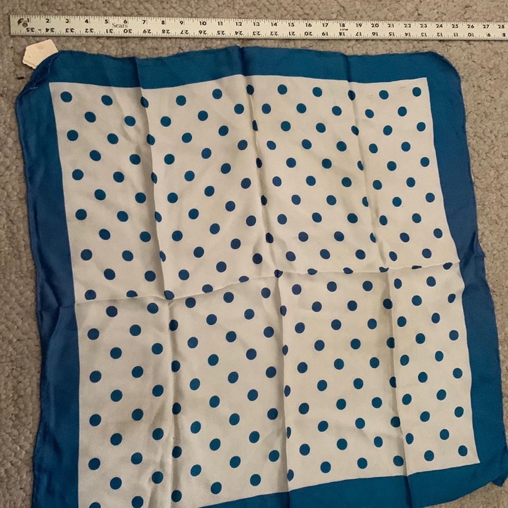 Jacqueline Scarves blue polka dot